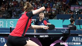 台灣帕運好手田曉雯不敵波蘭名將帕提卡，今年巴黎帕運收下銅牌。（圖／記者蔡厚瑄攝影）