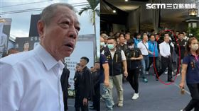 前屏東縣議長周典論不甩賄選風波，親臨鴨頭告別式會場。（圖／記者簡榮良攝影）