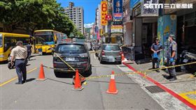 北市中央北路一段驚傳墜樓案件，謝姓婦人頭顱破裂當場死亡。（圖／翻攝畫面）