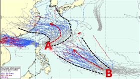 未來10天還有2個熱帶系統可能生成颱風（圖／翻攝自天氣風險 WeatherRisk）