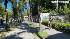 北院再開柯文哲羈押庭，愛國西路的意見表達區空無一人。（圖／記者楊忠翰攝影）