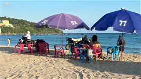 救生員,遊客,沙灘,陽傘,業者,屏東,墾丁