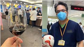 柯文哲被收押，施景中開酒慶祝。（翻攝自施景中臉書）