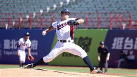 ▲韓職選秀狀元鄭宇宙大讚台灣林鉑濬球相當刁鑽。（圖／中華棒協提供）