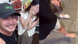 KID孕妻拖鞋突斷裂　他下秒1舉動惹哭她