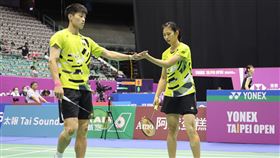 ▲台北公開賽，台灣混雙楊博軒、胡綾芳。（圖／台北羽球公開賽提供）