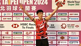 ▲台北羽球公開賽男子單打決賽，台灣選手林俊易封王。（圖／記者劉彥池攝影）