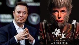 馬斯克在X平台上傳AI換臉圖，大讚《黑神話．悟空》令人驚嘆。（圖／翻攝Ｘ@Elon Musk）