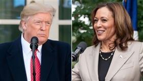 川普、賀錦麗（組合圖／翻攝自川普、賀錦麗X）