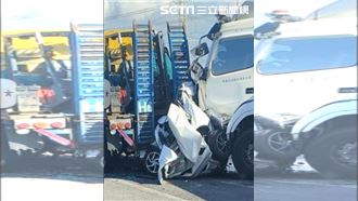 國3彰化車禍！2大車夾殺轎車1男慘死