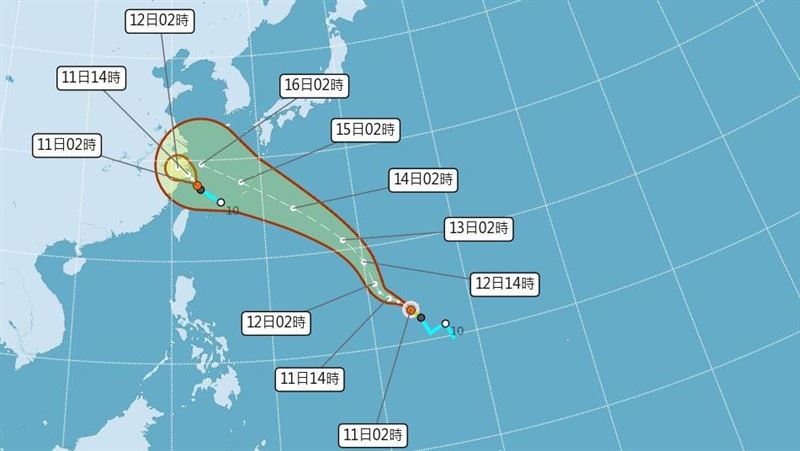 貝碧佳颱風5天後恐逼近台 葡萄桑週日接力