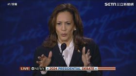 賀錦麗、川普於美東時間10日（台灣時間11日）進行總統大選電視辯論。（圖／AP授權）