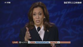 賀錦麗、川普於美東時間10日（台灣時間11日）進行總統大選電視辯論。（圖／AP授權）