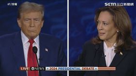 賀錦麗、川普於美東時間10日（台灣時間11日）進行總統大選電視辯論。（圖／AP授權）