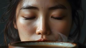 女子喝飲料。(圖/Pixabay)