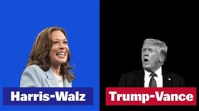 賀錦麗、川普於美東時間10日（台灣時間11日）進行總統大選電視辯論。（圖／翻攝自雙方臉書）