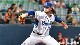 ▲富邦悍將先發投手藍力。（圖／記者劉彥池攝影）