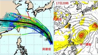 貝碧佳各國路徑出爐　全台變天揭降雨熱區