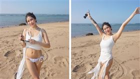 余祥銓嫩妻柔柔辣曬泳裝照　霸氣秀妊娠紋：網友讚「比少女還美！」（業配勿用）