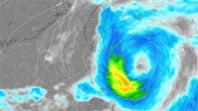 WINDY歐洲數值模式19日天氣系統（圖／翻攝自臉書台灣颱風論壇｜天氣特急）