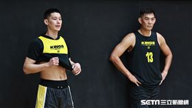 ▲新北國王媒體日，林書豪和前隊友呂政儒再續前緣。（圖／記者劉彥池攝影）