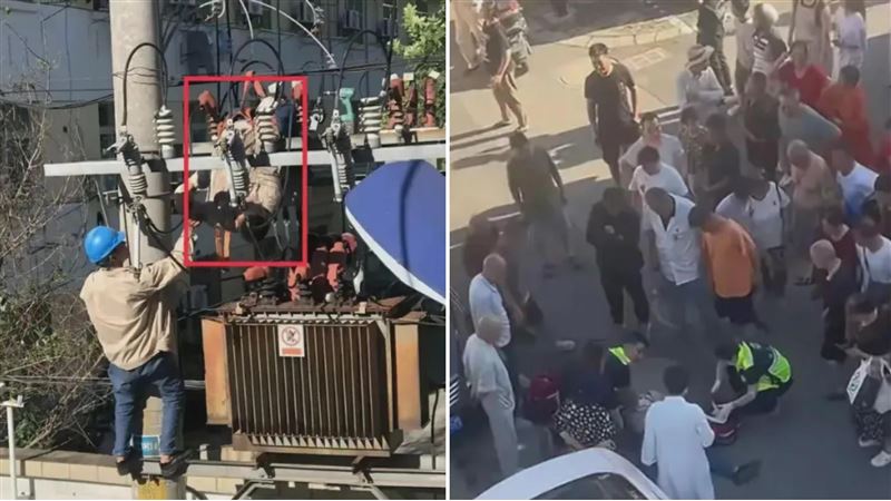 高空修變壓器…中國工人觸電　1人墜地亡
