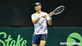 ▲台維斯盃網球賽台灣對波赫，第2點單打吳東霖。（圖／記者劉彥池攝影）