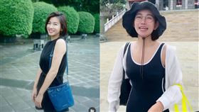 米可白遭批評泳衣像是阿嬤在穿的。（圖／翻攝自米可白IG）