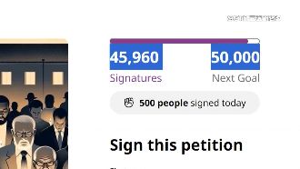 小草上街人數減　國際連署半月不到5萬份