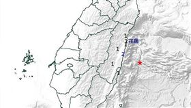 台灣東部海域地震，芮氏規模3.9。（圖／翻攝自中央氣象署）