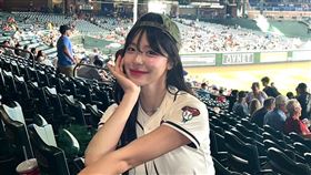中職味全龍韓籍女神李多慧首度踏上美國MLB。（圖／奧比懷登公關提供）