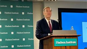 美國前國務卿彭佩奧在華盛頓智庫哈德遜研究所發表演說
