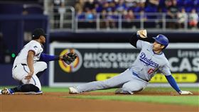 ▲大谷翔平首打席敲安、跑出本季第49盜。（圖／路透社／達志影像）