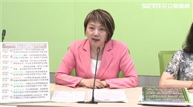 ▲民進黨立院黨團召開輿情回應記者會左起范雲、吳思瑤、蔡易餘