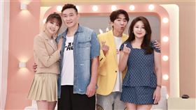 梁赫群搭檔是嚴立婷，兩人另一半都來站台。（圖／民視提供）