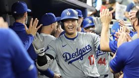 ▲大谷翔平單場雙響加雙盜達成「50轟50盜」。（圖／美聯社／達志影像）