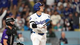 ▲大谷翔平本季第14次同場開轟又盜壘。（圖／路透社／達志影像）