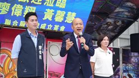 立委廖偉翔慶服務處成立立法院長韓國瑜、立法院副院長江啟臣、立委謝龍介及前台中市長胡志強都現身力挺（圖／廖偉翔辦公室提供）
