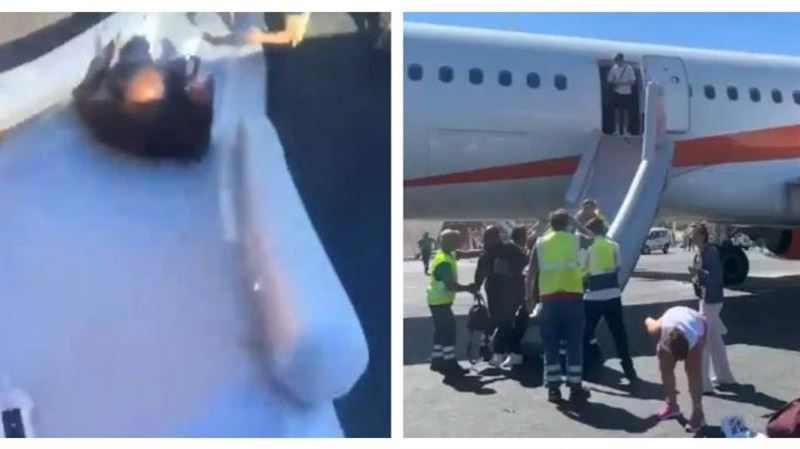 飛機艙冒火光！乘客驚逃　竟是電子菸爆炸