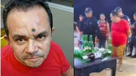 殺人犯安東尼奧（Antônio Neles Gomes de Abreu）遭死者友人尋仇，對方開槍擊中他的頭部，沒想到子彈竟卡在他的額頭上，畫面在網上瘋傳。（圖／翻攝自YouTube／GazetaNewsAL）