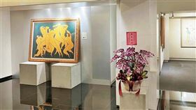 國史館台灣文獻館展出的常玉作品擺設隨便，不像上億元畫作。（社團法人台灣視覺藝術協會提供）