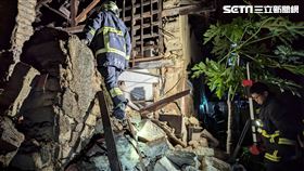 苗栗,豪雨,土磚,平房,坍塌,受困（圖／翻攝畫面）