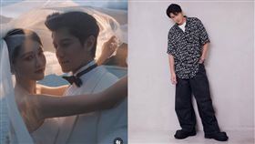 陳喬恩（左）大婚，鄭元暢（最右）擔任伴郎。（圖／翻攝自IG）