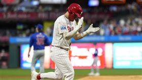 ▲哈波（Bryce Harper）30轟出爐！本季一度連30場未開轟。（圖／美聯社／達志影像）