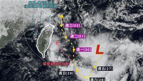 燕子颱風,強風及大雨基本上躲不掉了。（圖／翻攝自台灣颱風論壇｜天氣特急 臉書）