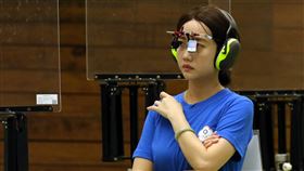 吳佳穎在女子25公尺手槍慢射暫居第二。（圖／射擊協會提供）