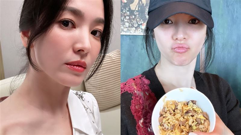 宋慧喬吃台灣炒飯 「臉比碗小」私照流出