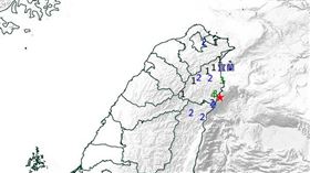 宜蘭深夜地震，芮氏規模4.0。（圖／翻攝自中央氣象署官網）
