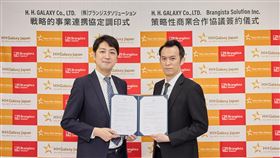 日本株式会社Brangista Solution代表取締役社長木村泰宗（左）、欣新網總經理黃懷恩（右）。（圖／欣新網提供）