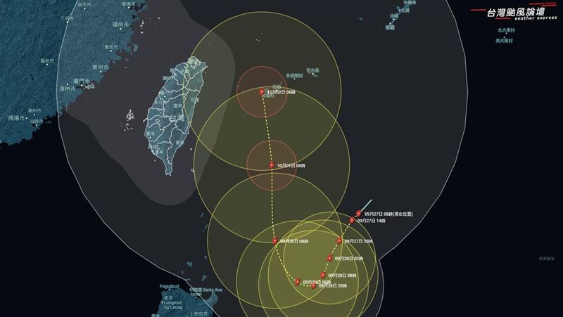 準颱風有機會登陸　4地暴風圈籠罩機率高
